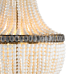 Люстра каплевидной формы декорированная нитями стеклянных бусин молочного цвета Bead threads варинант исполнения - 1 | Loft Concept в Твери