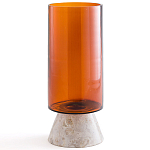Высокая чаша из янтарного стекла Amber Marble Vase варинант исполнения - 1 | Loft Concept в Твери