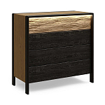 Комод 4 ящика с подсветкой на рельефном фасаде Warm Industrial варинант исполнения - 3 | Loft Concept в Твери