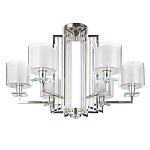 Люстра с 6-ю цилиндрическими плафонами из стекла Laurent варинант исполнения - 3 | Loft Concept в Твери