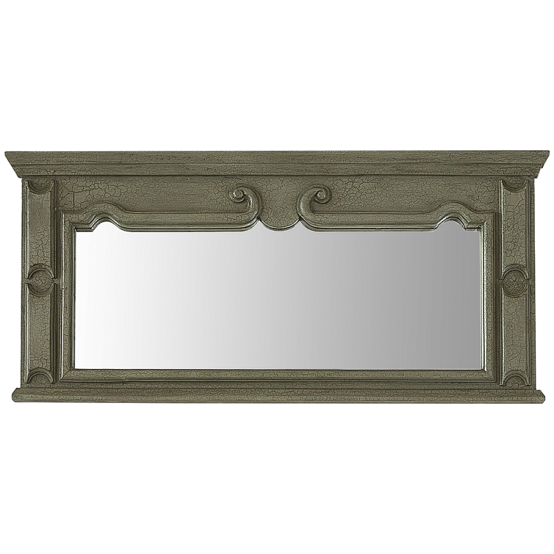 Настенное зеркало в деревянной раме Hubert Mirror Зеленый Настенное зеркало в деревянной раме Hubert Mirror Зеленый в Твери | Loft Concept