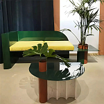 Дизайнерский журнальный стол с рельефным основанием Dutynor варинант исполнения - 3 | Loft Concept в Твери