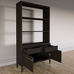 Стеллаж Primo с ящиками Темный орех варинант исполнения - 7 | Loft Concept в Твери