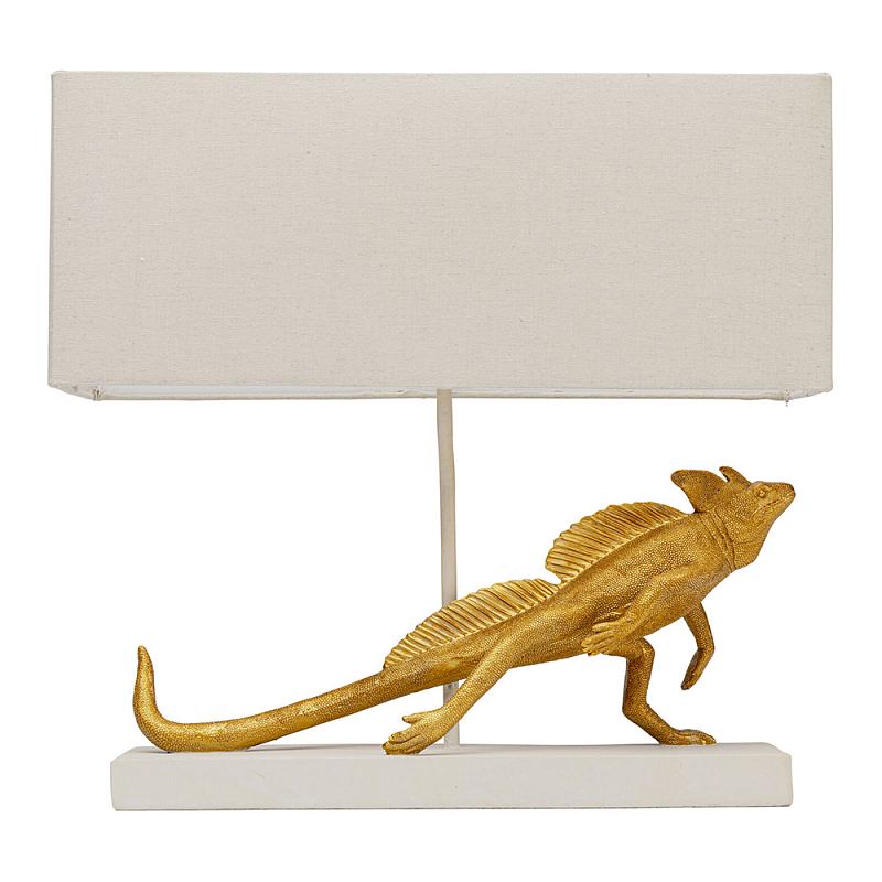 Настольная лампа Золотая Игуана Бежевый Золотой в Твери | Loft Concept 