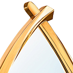 Зеркало овальное в деревянной золотистой раме Oval Gold Lines варинант исполнения - 2 | Loft Concept в Твери