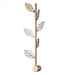 Бра с золотистой вертикальной трубкой и декоративными прозрачными листьями из стекла Sylva  варинант исполнения - 1 | Loft Concept в Твери