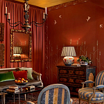 Обои с вышивкой ручной работы Ceres Original colourway on wool sateen варинант исполнения - 2 | Loft Concept в Твери