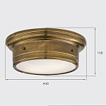 Потолочный светильник круглый цвета состаренная латунь Modern Simple Ceiling Light варинант исполнения - 5 | Loft Concept в Твери