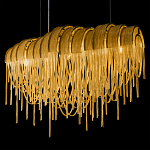 Люстра подвесная с металлическими цепочками и изогнутыми металлическими дугами 72 см Atlantis Chain варинант исполнения - 19 | Loft Concept в Твери