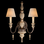 Бра с двумя конусовидными белыми тканевыми абажурами Terrain варинант исполнения - 2 | Loft Concept в Твери