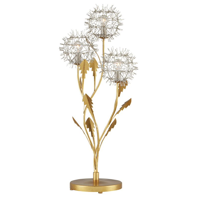 Настольная лампа в виде цветка одуванчика Hanging Dandelion Золотой Серебряный Настольная лампа в виде цветка одуванчика Hanging Dandelion Золотой Серебряный в Твери | Loft Concept