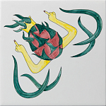 Плитка дизайнерская Драконий фрукт варинант исполнения - 2 | Loft Concept в Твери