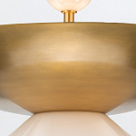 Подвесной светильник латунного цвета с конусовидным белым плафоном Quintiesse варинант исполнения - 11 | Loft Concept в Твери