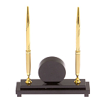 Часы настольные с двумя ручками из натурального камня Stone Clock варинант исполнения - 7 | Loft Concept в Твери