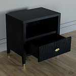 Прикроватная тумбочка с полкой Elsa Dreams Black варинант исполнения - 2 | Loft Concept в Твери