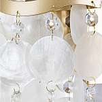 Бра с белыми перламутровыми подвесками и золотистыми волнистыми элементами SHELL варинант исполнения - 2 | Loft Concept в Твери