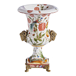 Ваза из фарфора с бронзовыми Овнами Bronze Aries варинант исполнения - 1 | Loft Concept в Твери