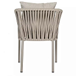 Стул серо-бежевый с декоративным плетением на спинке и подлокотниках Chair Weave варинант исполнения - 4 | Loft Concept в Твери