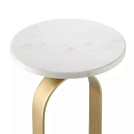 Столик приставной с овальным золотым основанием Oval Gold Base варинант исполнения - 2 | Loft Concept в Твери