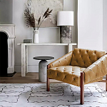 Дизайнерский журнальный стол с чёрной круглой столешницей Visanyp варинант исполнения - 3 | Loft Concept в Твери