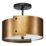 Потолочный светильник круглый светодиодный Semicircular Gold Panels старинная латунь варинант исполнения - 3 | Loft Concept в Твери