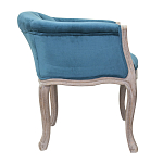 Кресло низкое в стиле прованс Louis French Armchair blue velour варинант исполнения - 1 | Loft Concept в Твери