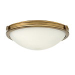 Потолочный светильник цвета латунь с полусферическим матовым белым плафоном Hinkley варинант исполнения - 4 | Loft Concept в Твери