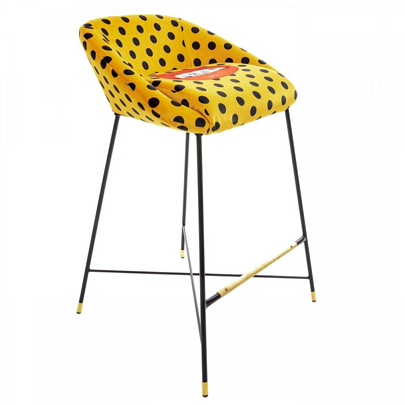 Барный стул Seletti High Stool Shit Черный Желтый Барный стул Seletti High Stool Shit Черный Желтый в Твери | Loft Concept