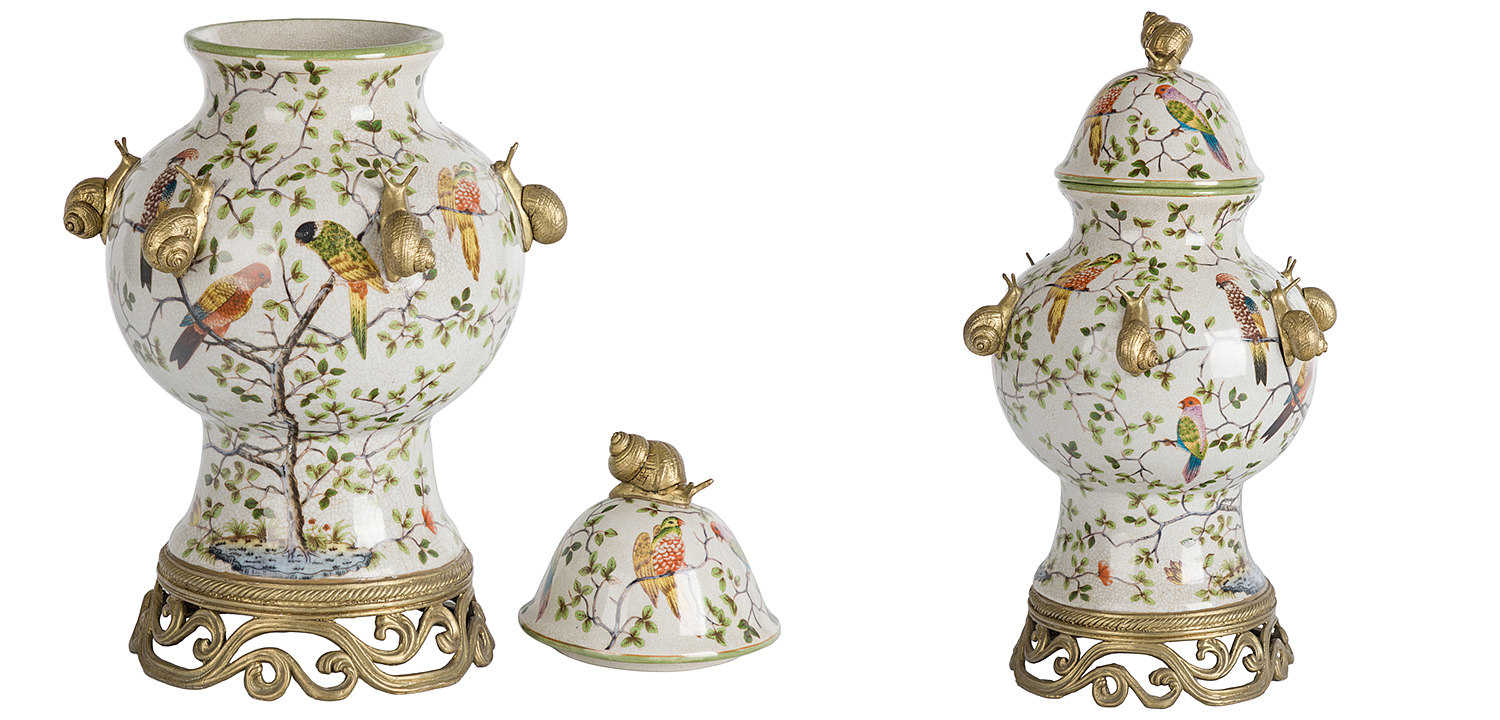 Ваза с крышкой Golden Snails Vase Ваза с крышкой Golden Snails Vase - Loft-Concept в Твери