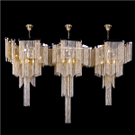 Люстра большая из золотистых металлических цепочек Atlantis Chain варинант исполнения - 1 | Loft Concept в Твери