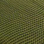 Плед из хлопка жемчужной вязки оливкового цвета Waffle Comfort варинант исполнения - 3 | Loft Concept в Твери