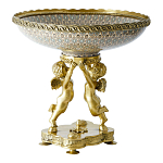 Чаша фарфоровая на двух бронзовых ангелах Eden Garden варинант исполнения - 2 | Loft Concept в Твери