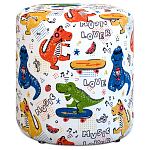 Пуф детский круглый с принтом Dinosaurs CHILDHOOD варинант исполнения - 1 | Loft Concept в Твери