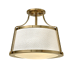 Потолочный светильник со светлым текстильным абажуром Hinkley варинант исполнения - 5 | Loft Concept в Твери