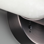 Бра с вытянутым цилиндрическим плафоном из белого алебастра на круглом основании Темная Латунь Cryptocrystalline Stone варинант исполнения - 3 | Loft Concept в Твери