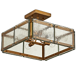 Потолочный светильник квадратный из толстого литого стекла Cast Glass варинант исполнения - 5 | Loft Concept в Твери