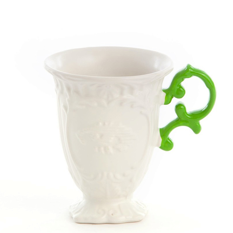 Кружка Seletti I-Mug Green Белый Зеленый Кружка Seletti I-Mug Green Белый Зеленый в Твери | Loft Concept
