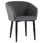 Мягкое кресло на металлических ножках Shaggy Dark Grey варинант исполнения - 1 | Loft Concept в Твери