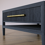 Кофейный стол Primo с двумя ящиками Черный дуб варинант исполнения - 5 | Loft Concept в Твери