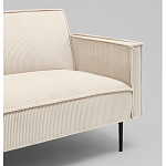 Диван современный вельветовый прямой Worcester Молочный варинант исполнения - 3 | Loft Concept в Твери