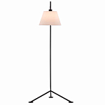 Торшер с черным наклонным корпусом и конусовидным абажуром Black Tripod варинант исполнения - 3 | Loft Concept в Твери