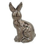 Статуэтка заяц из текстурированной терракоты и покрытый глянцевой краской под бронзу Rabbit Charm  варинант исполнения - 2 | Loft Concept в Твери