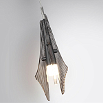 Подвесной светильник с черной металлической основой и рельефным плафоном Glass Pod варинант исполнения - 6 | Loft Concept в Твери