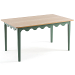 Деревянный обеденный стол Wavy Wooden Dining Table Green варинант исполнения - 1 | Loft Concept в Твери