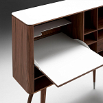 Дизайнерский комод-буфет на высоких ножках с выдвижными ящиками и открытыми полками Joshar варинант исполнения - 4 | Loft Concept в Твери