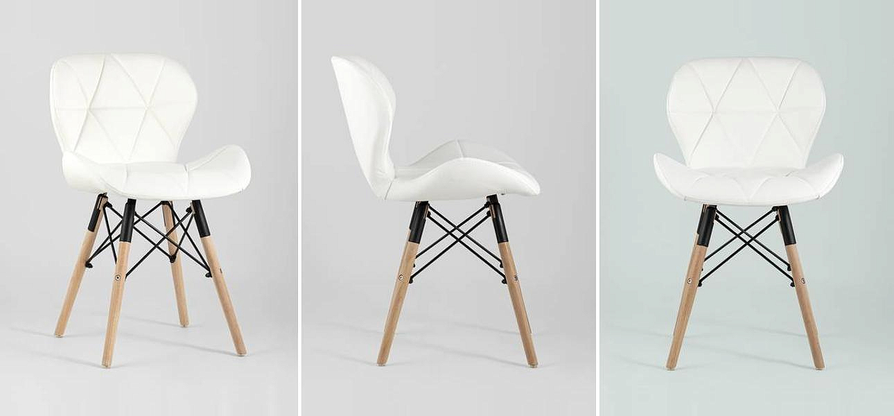 Стул Jeroen Chair Белая Экокожа Стул Jeroen Chair Белая Экокожа - Loft-Concept в Твери