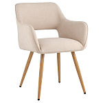 Стул в рогожке бежевого цвета NEASAN STOOL варинант исполнения - 1 | Loft Concept в Твери