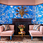 Обои ручная роспись Houghton Canton Blue варинант исполнения - 3 | Loft Concept в Твери