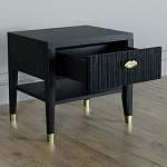 Прикроватная тумбочка с ящиком Elsa Dreams Black варинант исполнения - 2 | Loft Concept в Твери