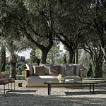 Дизайнерский уличный диван из массива дерева с плетеной спинкой PALINFRASCA Sofa варинант исполнения - 17 | Loft Concept в Твери